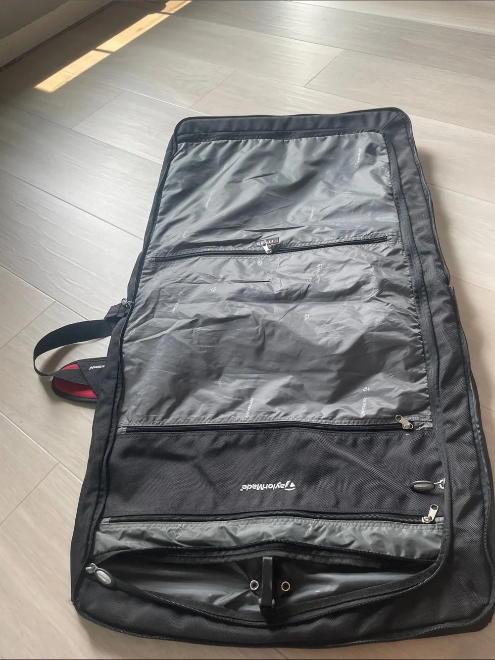 TaylorMade Black, Gray and Red Messenger Bag with Shoulder Strap